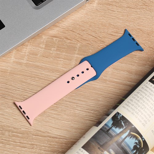 Dây silicone MVW cho đồng hồ Apple 44 mm xanh hồng M02-02-44