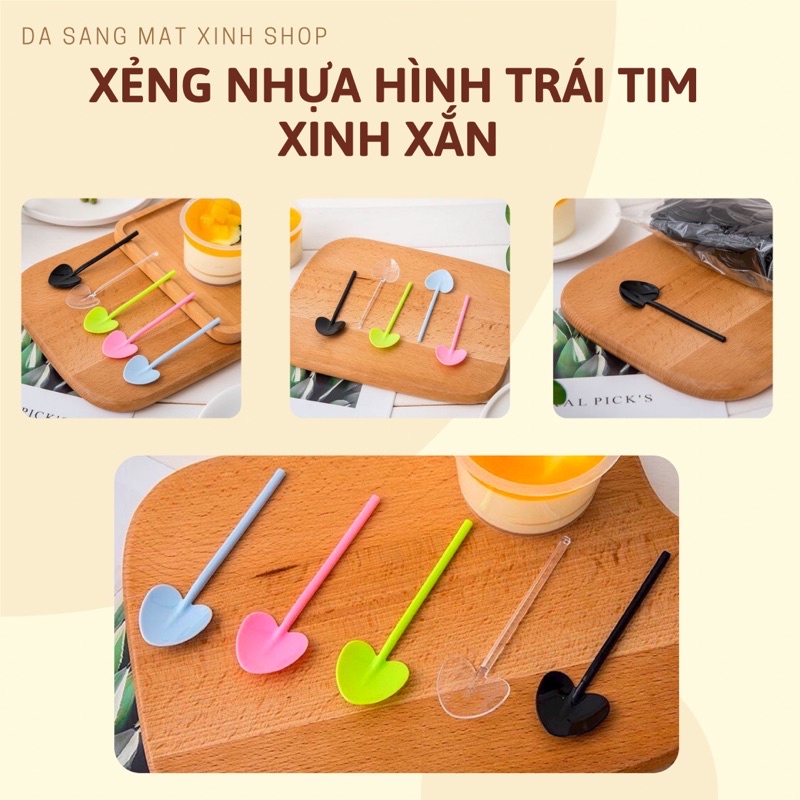 Combo 100 muỗng mini xúc bột, múc kem