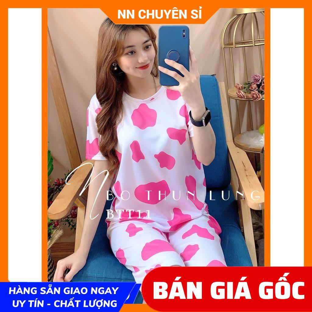 Đồ bộ nữ bò sữa quần lửng phom dưới 45kg