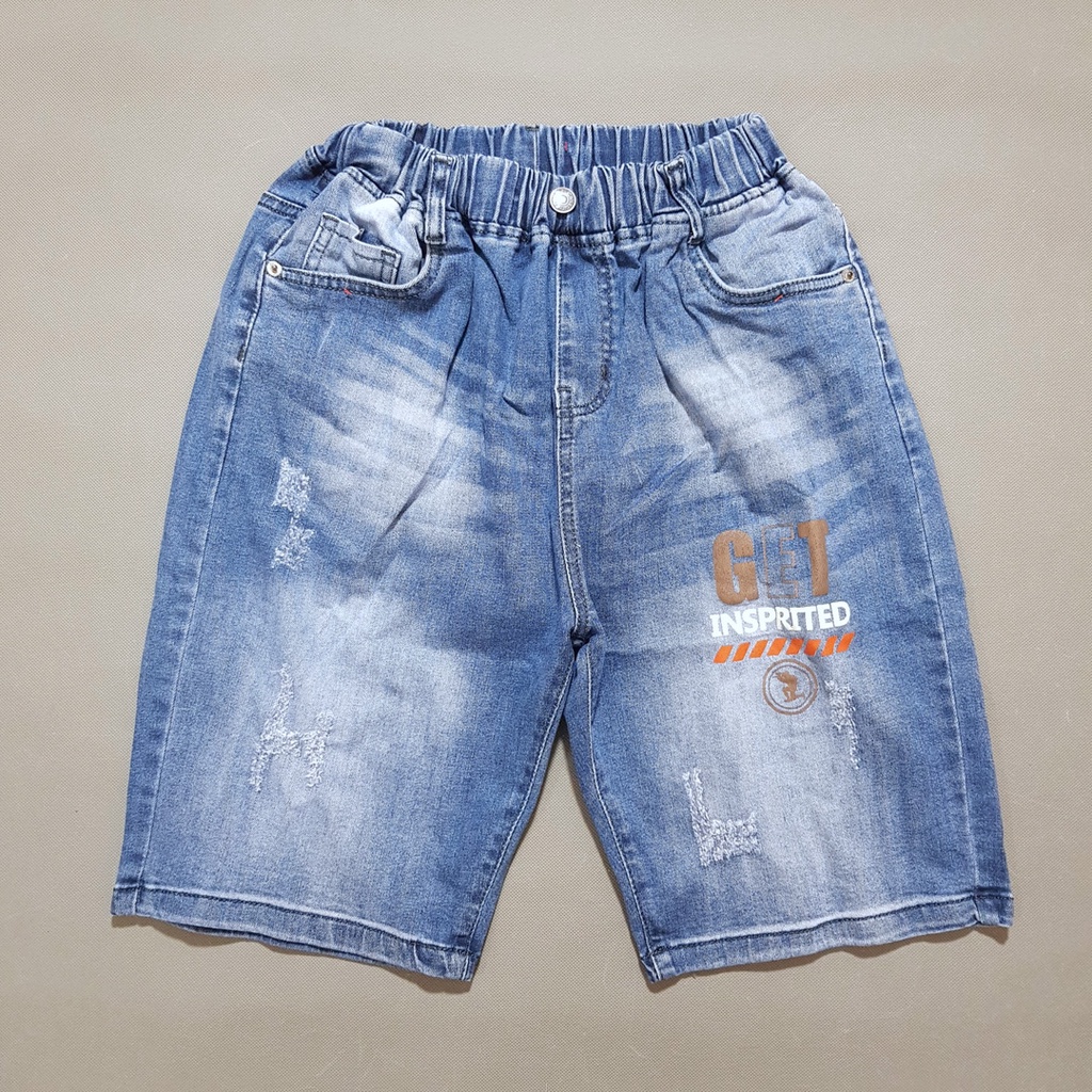 Quần lửng jean cotton mềm co dãn cho con trai lớn 45-70kg