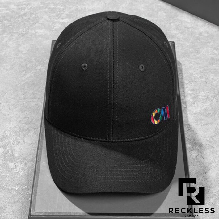 Mũ lưỡi trai chính hãng RECKLESS CAPMAN phom dáng thể thao ôm đầu màu Trắng Đen CM01 - CM02