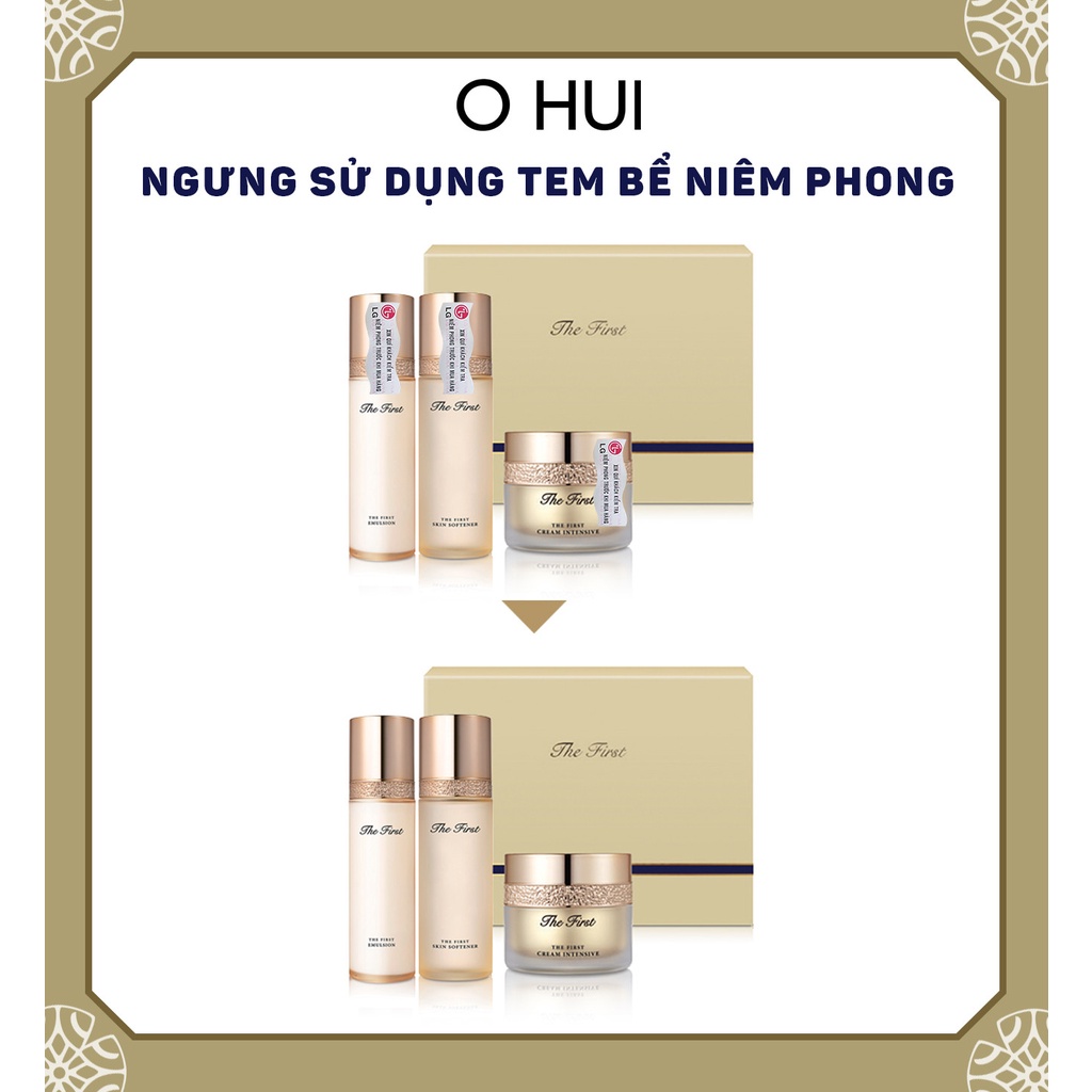 Sét ohui 5 món OHUI PRIME ADVANCER AMPOULE căng bóng trẻ hóa làn da
