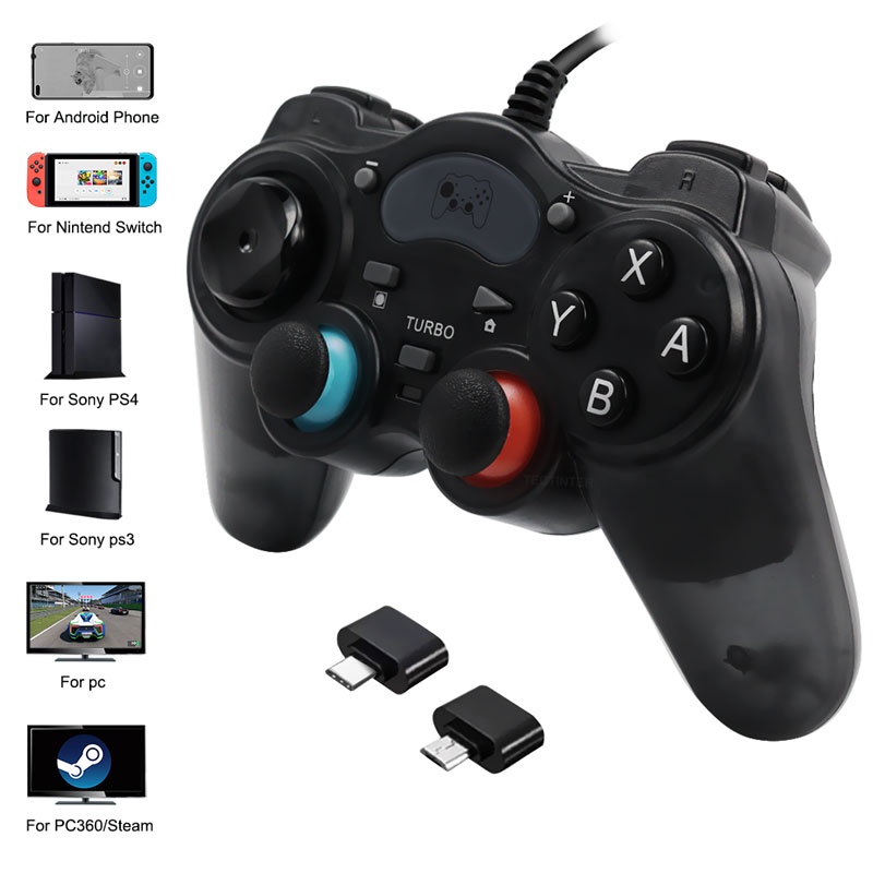 Tay Cầm Điều Khiển Chơi Game Có Dây OTG 7 Trong 1 Cho PS3/PC360