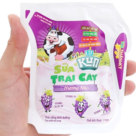 Sữa trái cây LiF Kun hương nho 110ml