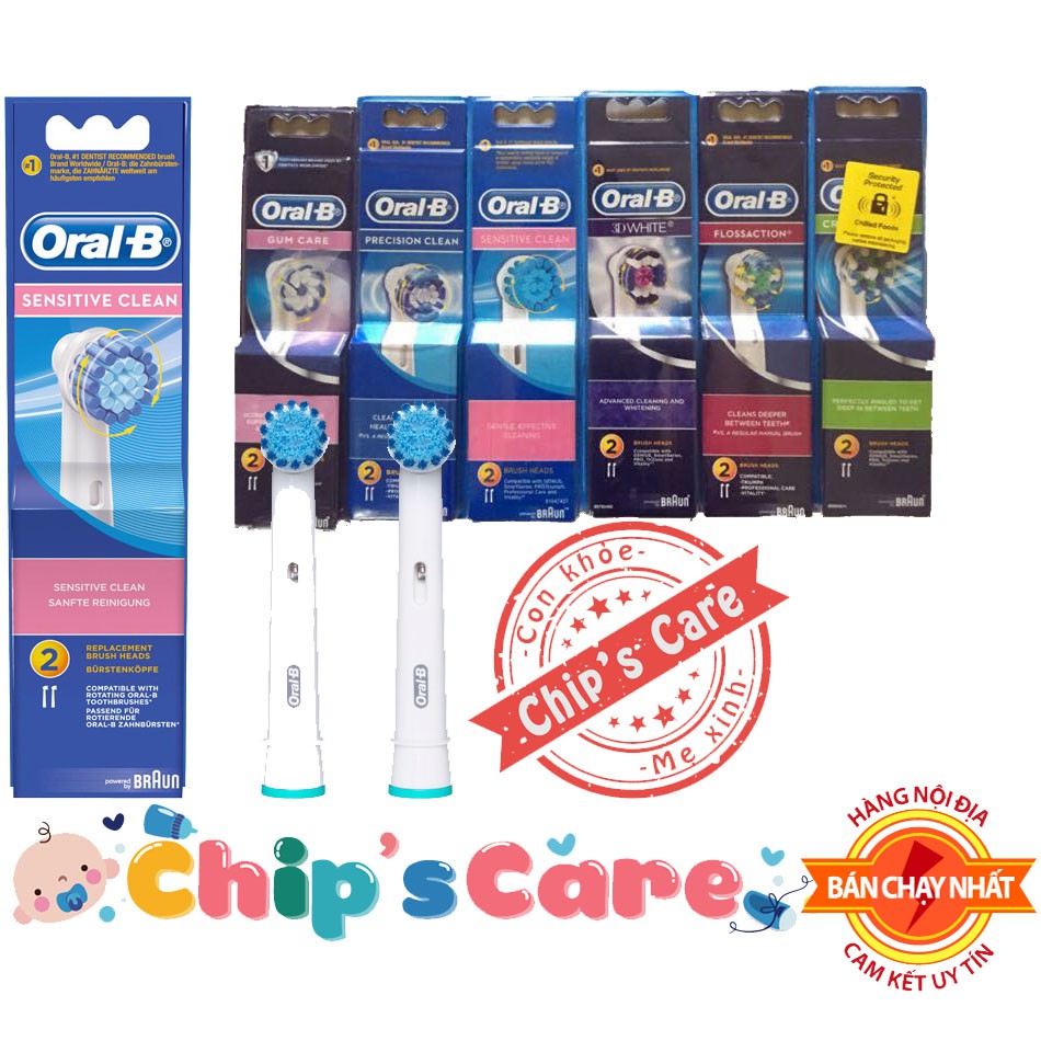 Set đầu bàn chải Oral - B cho người lớn và trẻ em