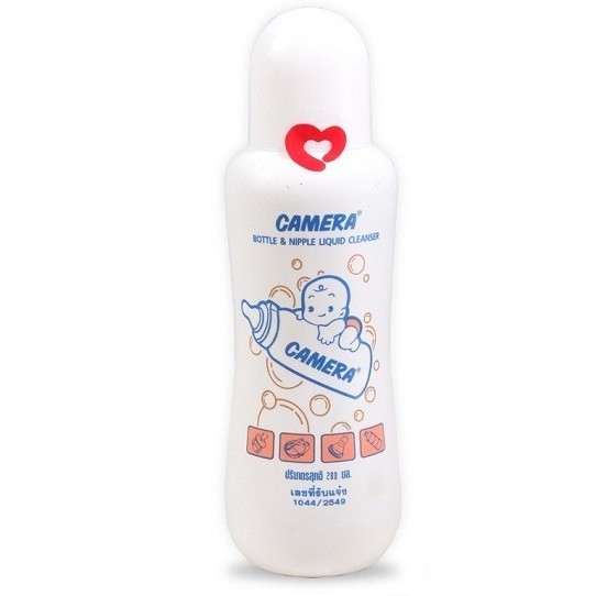 Nước rửa bình sữa, núm vú Camera 280ml