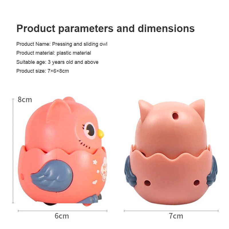 Xe hơi đồ chơi bằng nhựa hình chim cú vui nhộn cho bé