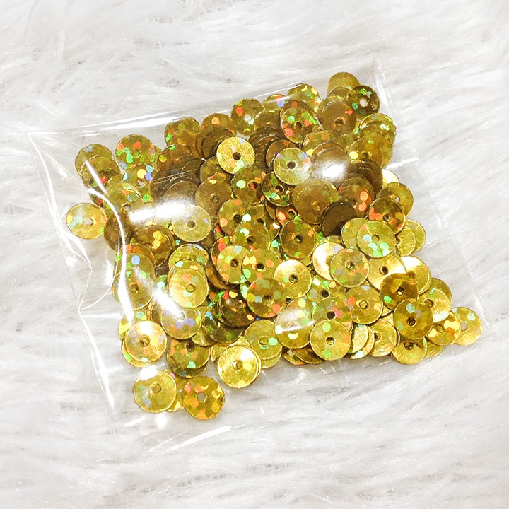 Hạt kim sa kết trang trí áo loại 6mm