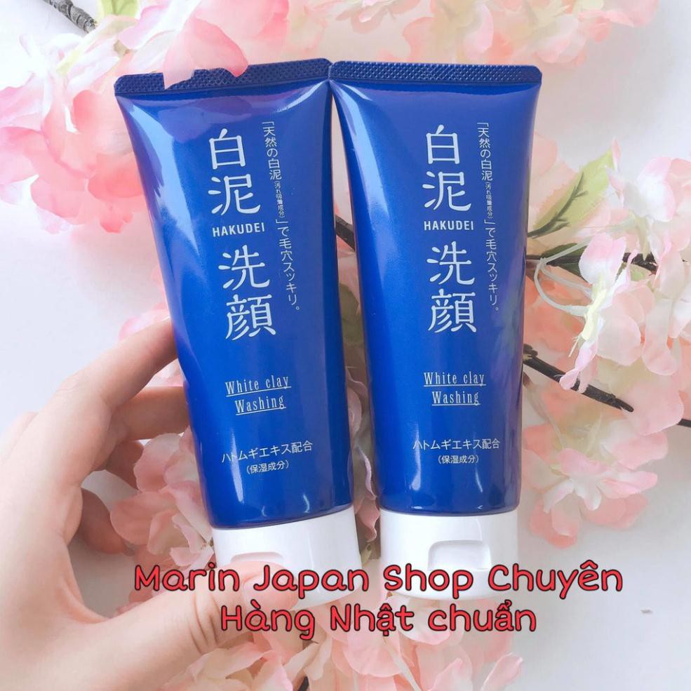 Sữa rửa mặt bùn khoáng có ý dĩ hatomugi White Clay Washing Hakudei Nhật Bản