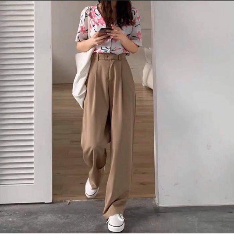 Quần Culottes Cạp Cao