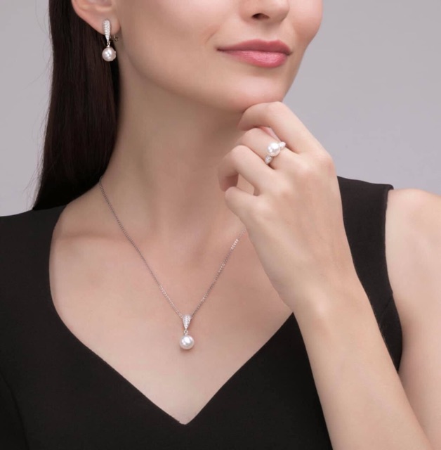 Nhẫn nữ bạc 925 mix đá fianit hãng sunlight sản xuất tại Nga