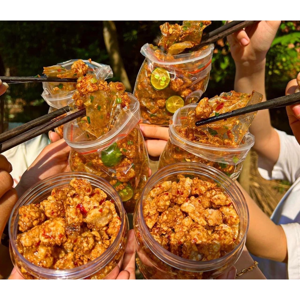 Bánh tráng tóp mỡ phơi sương mỡ hành xé ngũ vị giòn thơm siêu ngon đặc biệt/Snack Cô Tấm