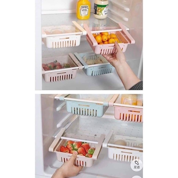 Giá rổ nhựa gấp gọn dễ điều chỉnh tiết kiệm không gian tủ kệ - tủ lạnh MMS 101224