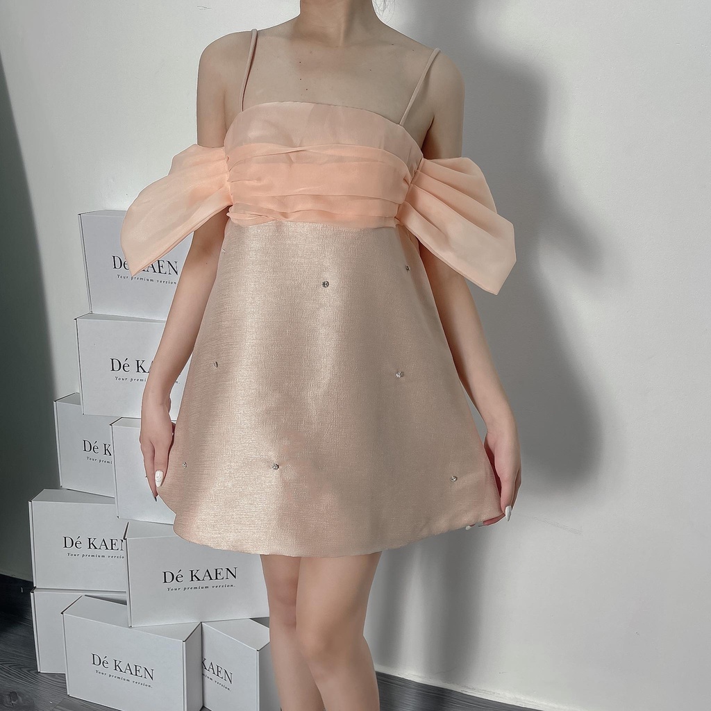 - Váy 2 dây phối voan tay xinh xắn - JOLIE DRESS