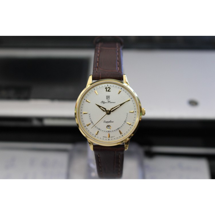 Đồng hồ nữ dây da Olym Pianus OP5709 OP5709LK-GL trắng