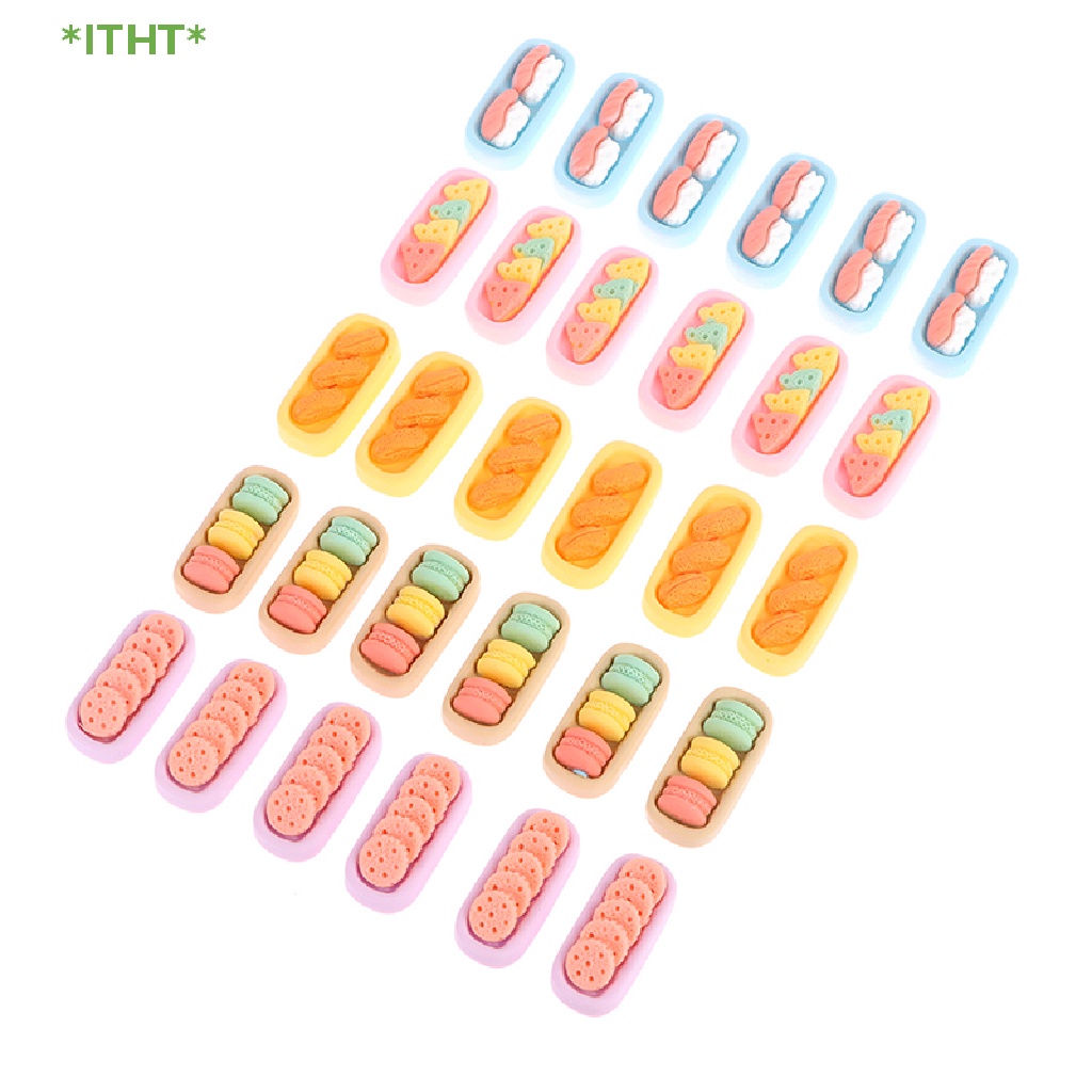 Bộ 6 Khay Đựng Bánh Mì / Sushi / Bánh Mì Tráng Miệng Mini Tỉ Lệ 1: 12 Trang Trí Nhà Búp Bê Mới
