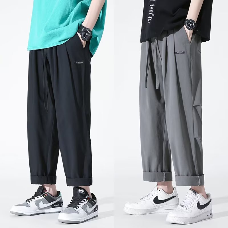 Quần Dài Dáng Rộng Lưng Thun Thoải Mái Phong Cách Hàn Quốc Thời Trang Cho Nam size M-3XL