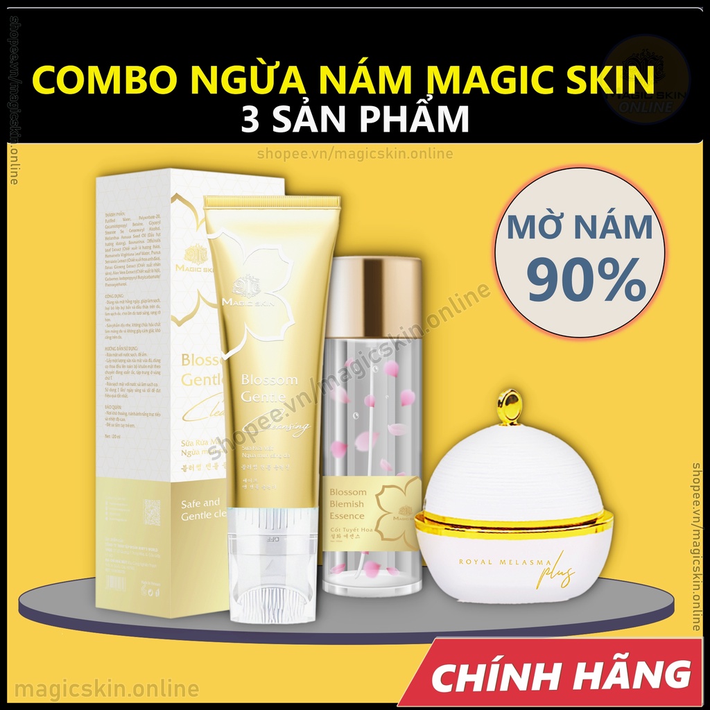 BỘ NGỪA NÁM Magic Skin 3 sản phẩm  MỜ NÁM TÀN NHANG ✔ CHÍNH HÃNG