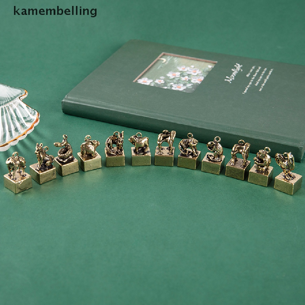 Kamembelling Móc Chìa Khóa Bằng Đồng Thau Trơn Chất Lượng Cao Mặt Hình Cung Hoàng Đạo Trung Quốc Sáng Tạo Phù Hợp Với Bàn Làm Việc