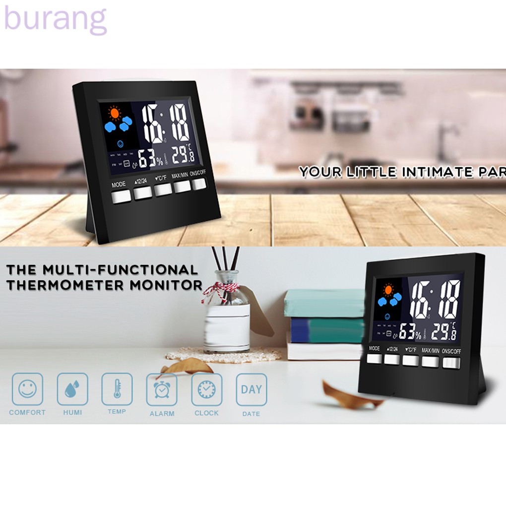 Đồng Hồ Báo Thức Điện Tử Để Bàn Màn Hình Lcd