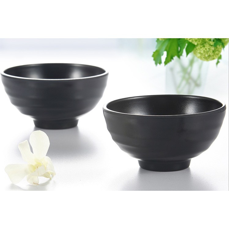 [h2kshop.vn] Tô Nhỏ bán bún mì phở màu đen nhám kiểu Hàn Quốc 14*7 cm LBW065S