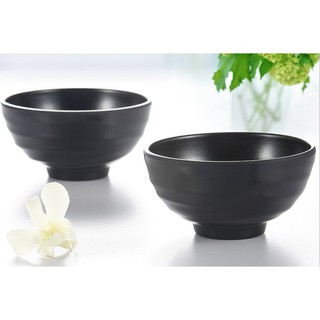 [h2kshop.vn] Tô Trung bán bún mì phở màu đen nhám kiểu Hàn Quốc 16.5*8.2 cm LBW065S