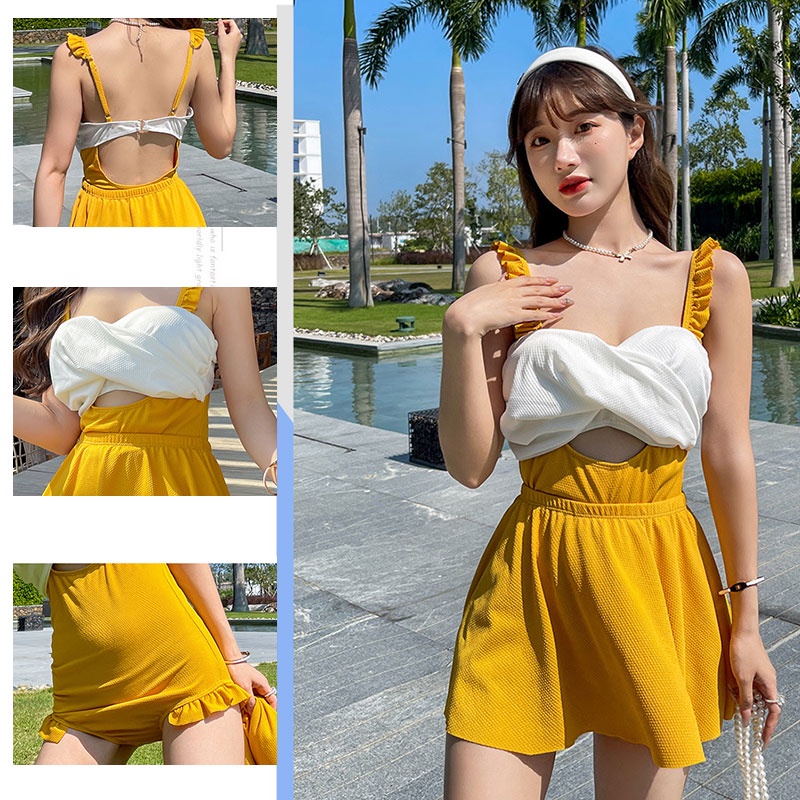 Bộ đồ bơi một mảnh LOCO FISH lưng cao ôm eo phong cách mới cho nữ