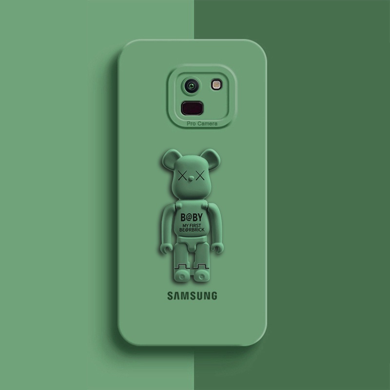 Ốp Điện Thoại Silicon Mềm Có Giá Đỡ Hình Gấu Cho Samsung Galaxy A8 Plus 2018