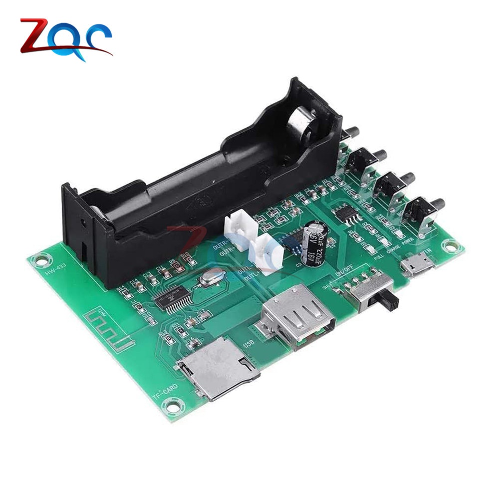 Mô Đun Khuếch Đại Âm Thanh PAM8403 5W + 5W 18650 Hỗ Trợ Thẻ TF DC 5V