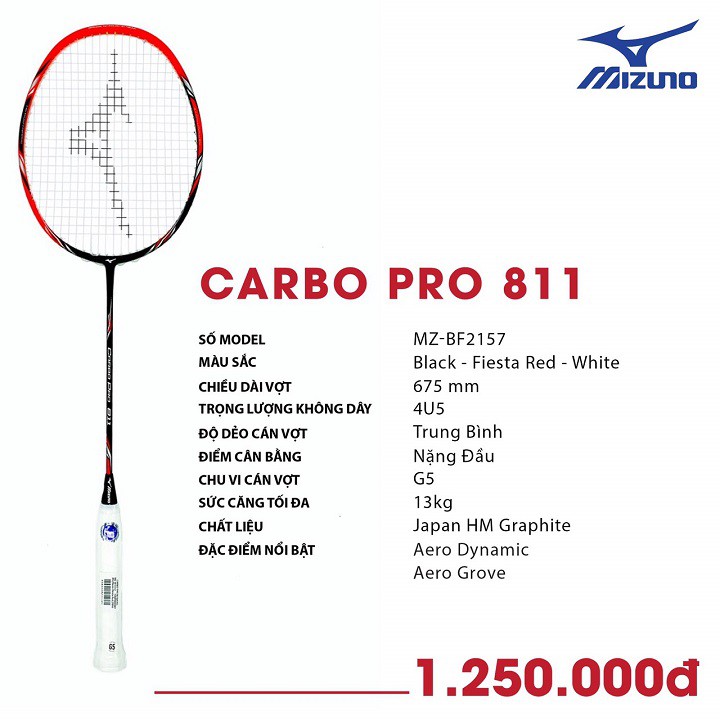 VỢT CẦU LÔNG MIZUNO CARBO PRO 811