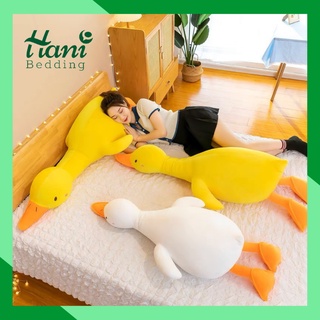Gối ôm hình thú vịt khổng lồ Thú bông ôm ngủ lông nhung 100% là bông gòn 3D - an toàn cho trẻ nhỏ