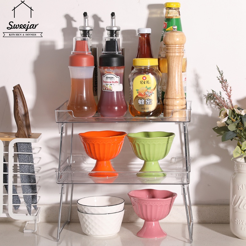 SWEEJAR Kệ để đồ  có thể gấp lại xếp chồng lên nhau tiện dụng cho nhà bếp