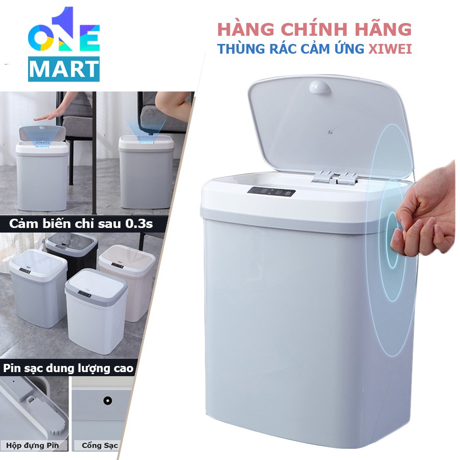 [Ảnh + Video Thật] Thùng Rác Cảm Ứng Thông Minh Thùng Rác Tự Động 15L