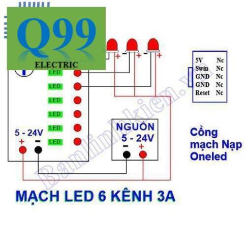 [Giá rẻ] [Q99] Mạch LED 6 Kênh 3A OV0603 zin HD1