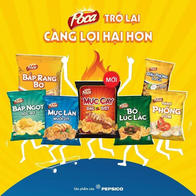 [GROPEP15A -30K đơn 150K] Bánh Snack Poca Tôm Hùm Nướng 65gr