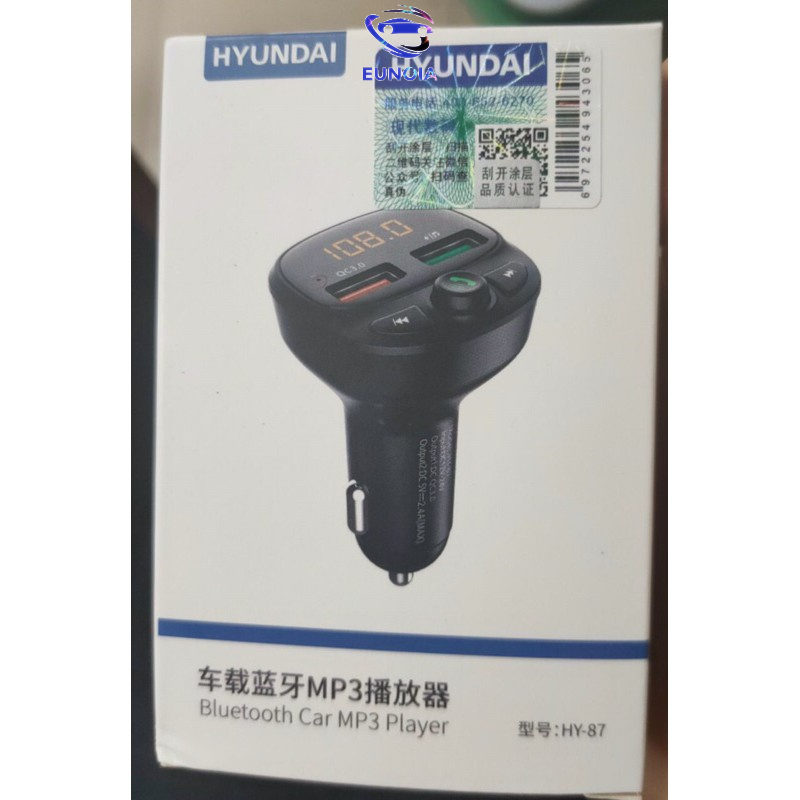 Tẩu sạc MP3 Cho Xe Hơi, Xe Ôtô Kết Nối Bluetooth, Nghe Nhạc, Sạc Pin, Nghe Điện Thoại Rãnh Tay HY87.