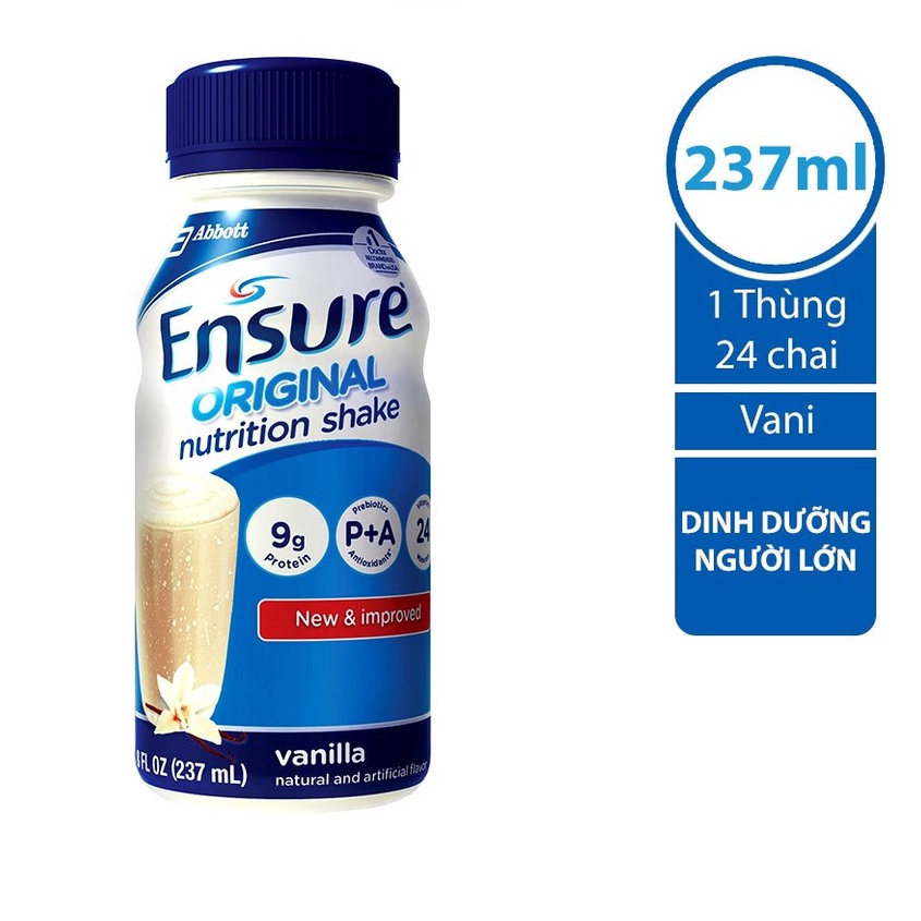 Thùng 24 Sữa nước Ensure Abbott 237ml/chai
