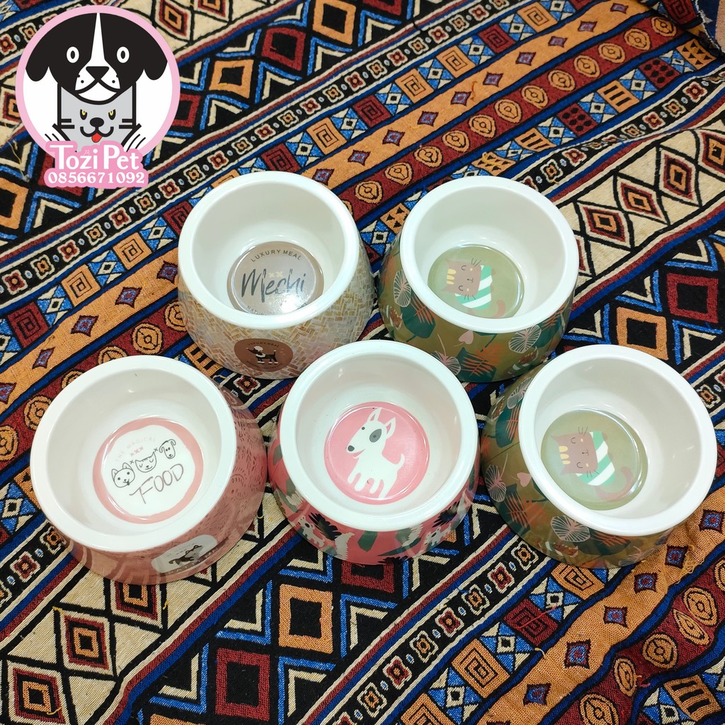 Bát đơn bobo hoạt hình - Bát ăn đơn nhựa chó mèo