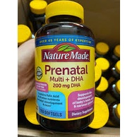 Vitamin tổng hợp cho bà bầu Prenatal + DHA 200mg Nature Made - 150v: Mỹ