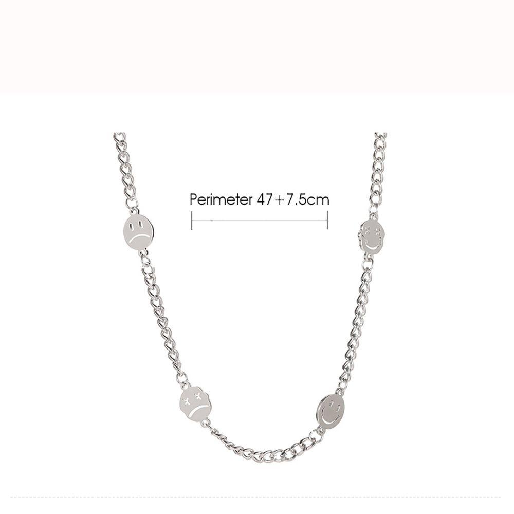 EXPEN Vòng cổ Choker Hai Mặt Hình Mặt Cười Dễ Thương Sáng Tạo Phong Cách Hàn Quốc Dành Cho Nam Nữ