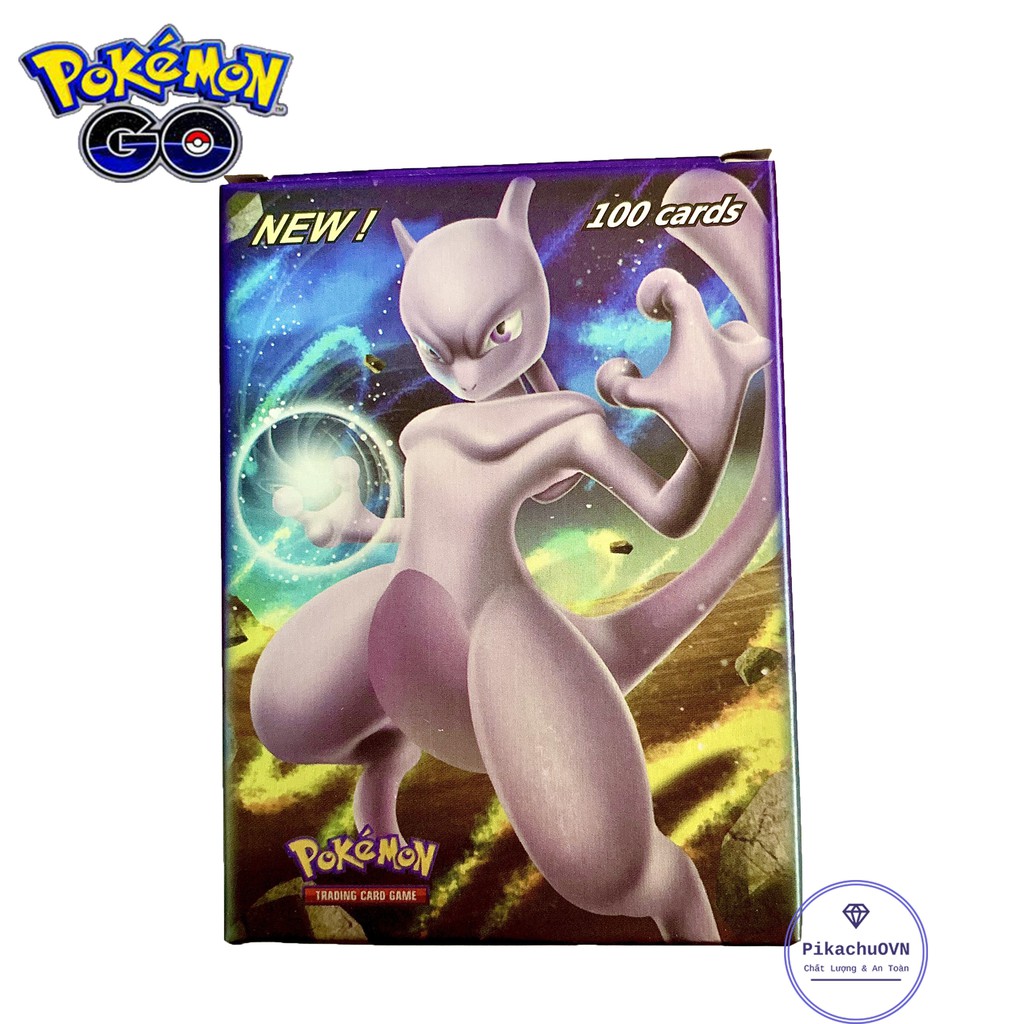 Bộ Thẻ Bài Chơi Pokemon 100 Thẻ( Mega,Ex,Gx,Energy) Chơi Đối Kháng New Đẹp