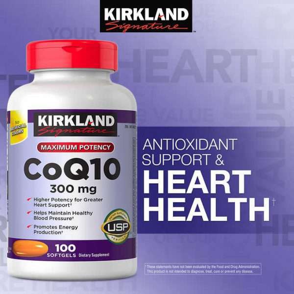Viên uống hỗ trợ tim mạch Kirkland signature CoQ10 300mg date 11/2024 - EDS Hàng Mỹ