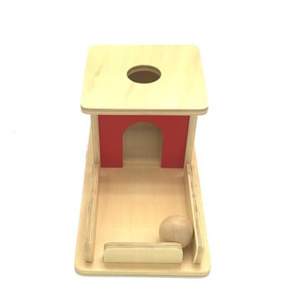 MS1 - Trò thả bóng vào lỗ trên khay - Giáo cụ Montessori 0-3 tuổi