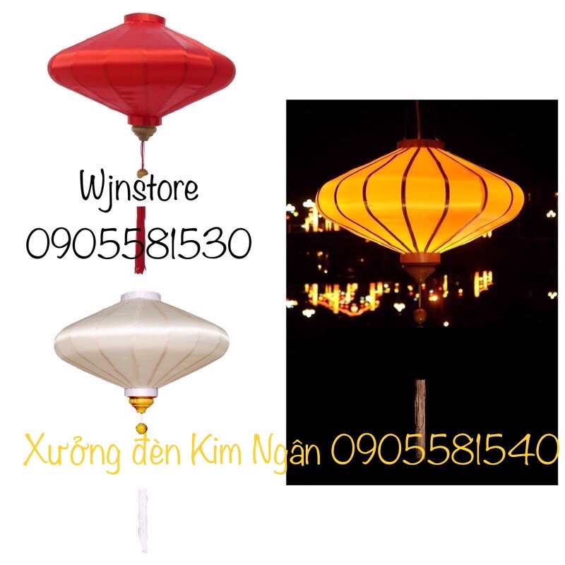 Đèn lồng đĩa bay Hội An  vải phi trơn chống nước