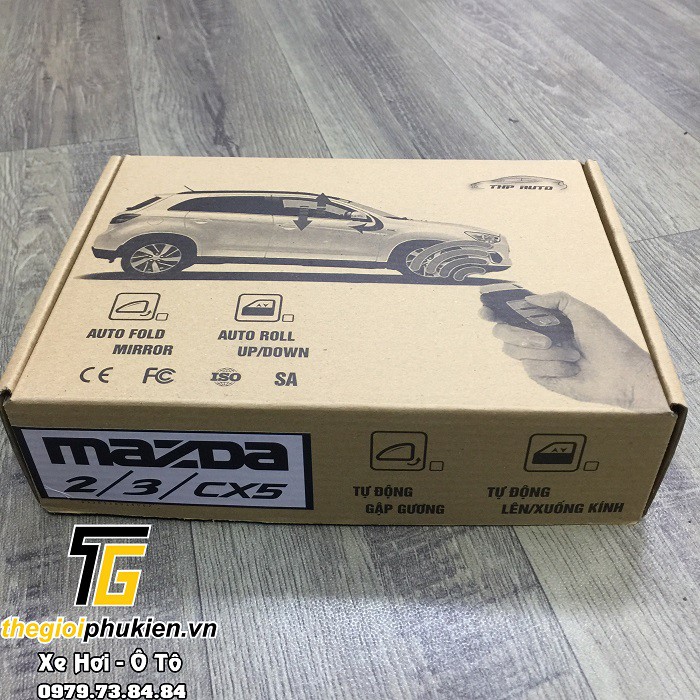 Gập gương lên xuống kính tự động xe Mazda 2(2016-2020), Mazda 3(2015-2019), CX5 (2016-2019)