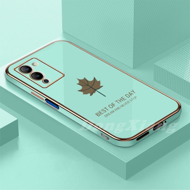 Ốp Điện Thoại Silicon Mạ Điện Hình Lá Phong Cho Infinix Hot 30i Note 12 G96 Note 11 Note 10 Note 8i Hot 12 Play Hot 12i Hot12 Hot9 Hot8 Smart 4