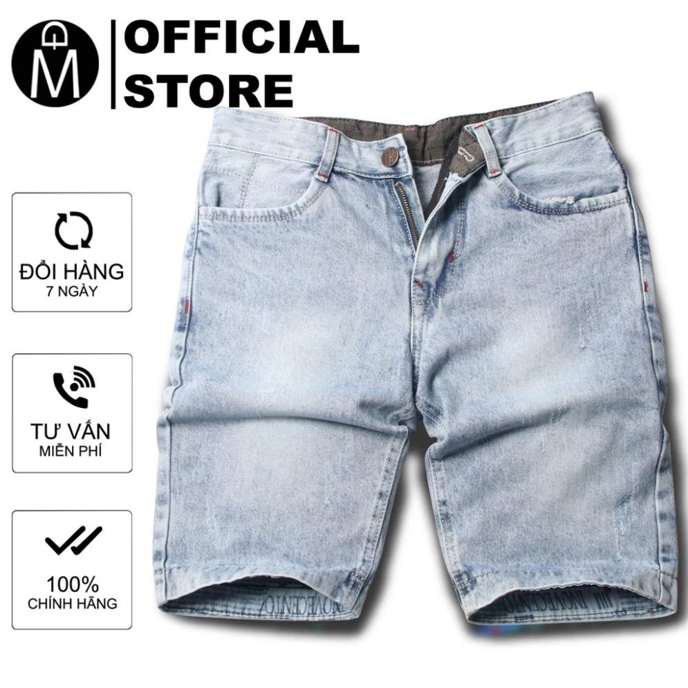 Quần short jean nam MĐ Q414 xanh bạc Đẹp