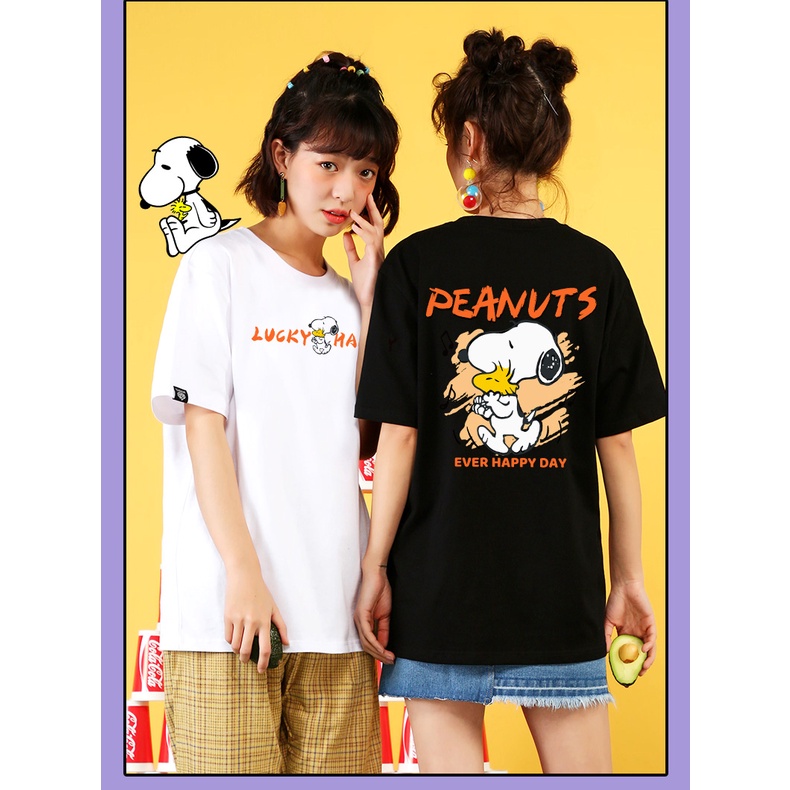 Áo thun Oversize Nam Nữ Peanuts Chó Ngâm Nga | BigBuy360 - bigbuy360.vn