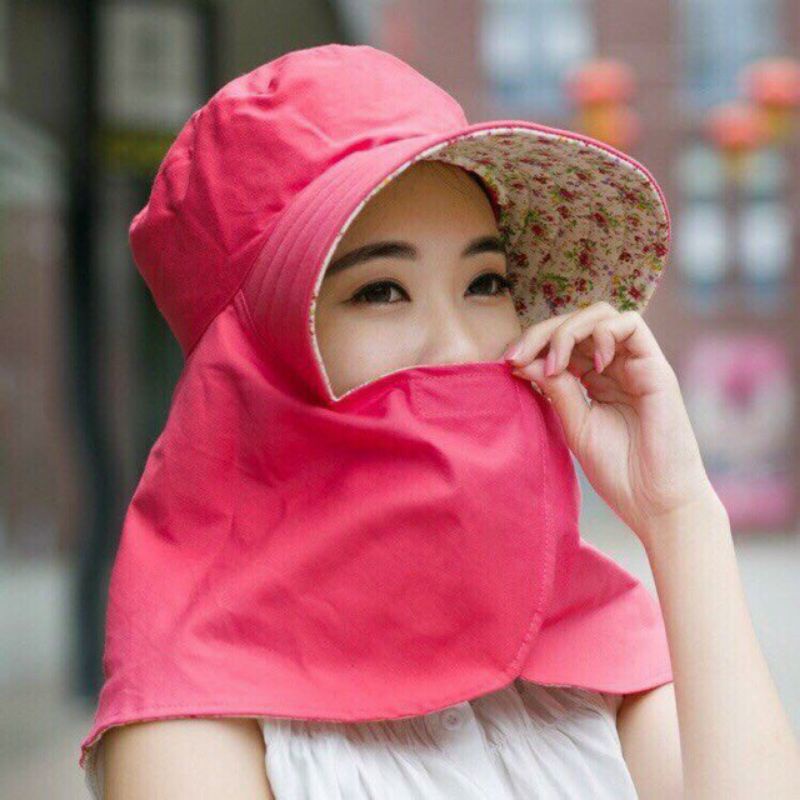 Mũ chống nắng 2 lớp dày dặn dùng được cả 2 mặt