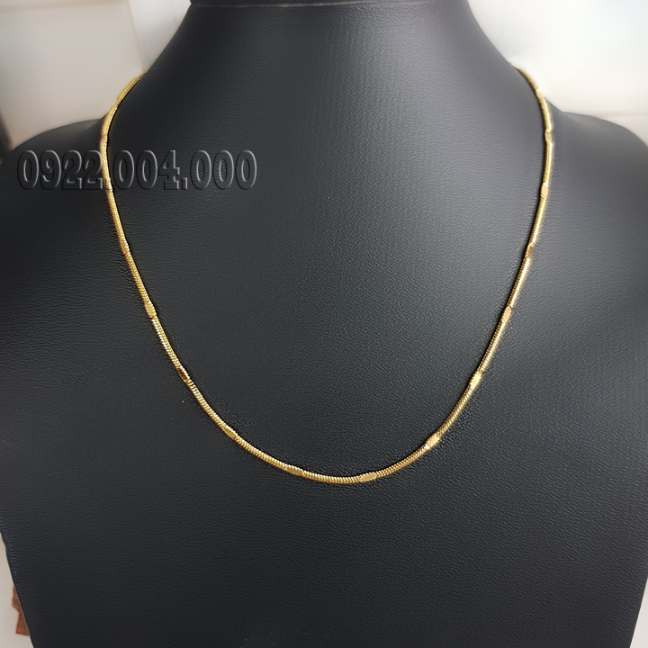 Dây chuyền trụ tròn dập khúc mạ vàng DZ1806